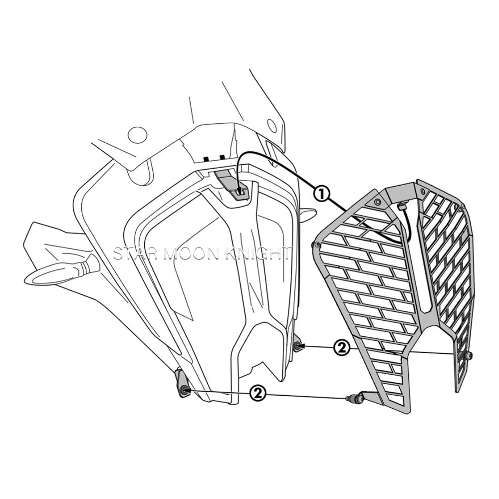 Headlight Guard Grill - Protector Cover for 1290 Super Adventure ADV S/R 2021-2024