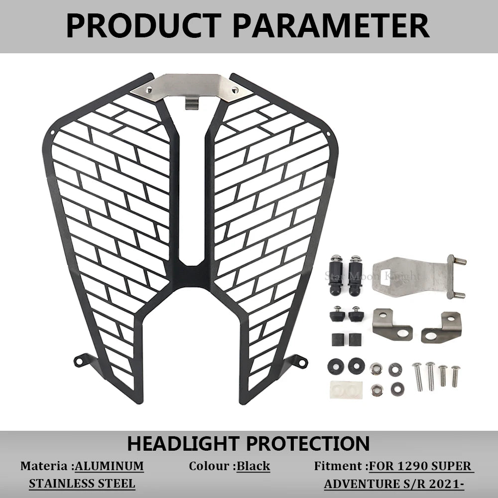 Headlight Guard Grill - Protector Cover for 1290 Super Adventure ADV S/R 2021-2024