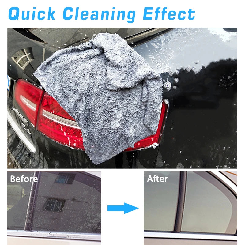 350GSM Microfiber Car Wash Towel - Soft Edgeless Cleaning, Drying & Polishing Cloth, 40x40cm