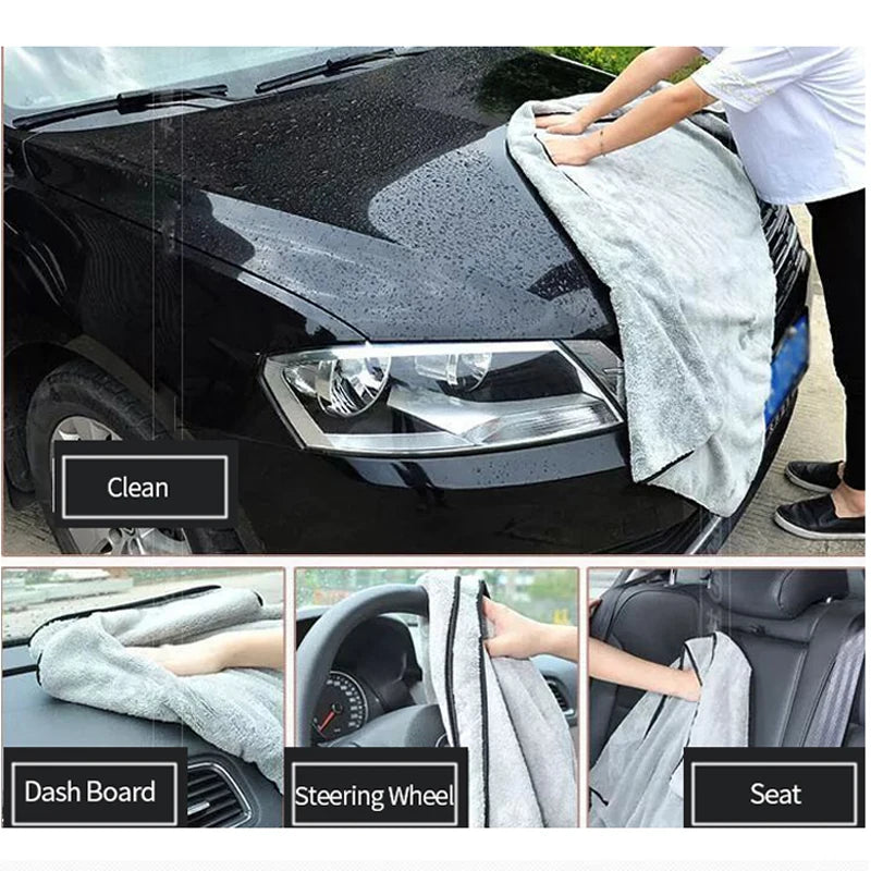 SEAMETAL Microfiber Car Wash Towel - Fast Drying, Extra Soft, High Absorption Cloth