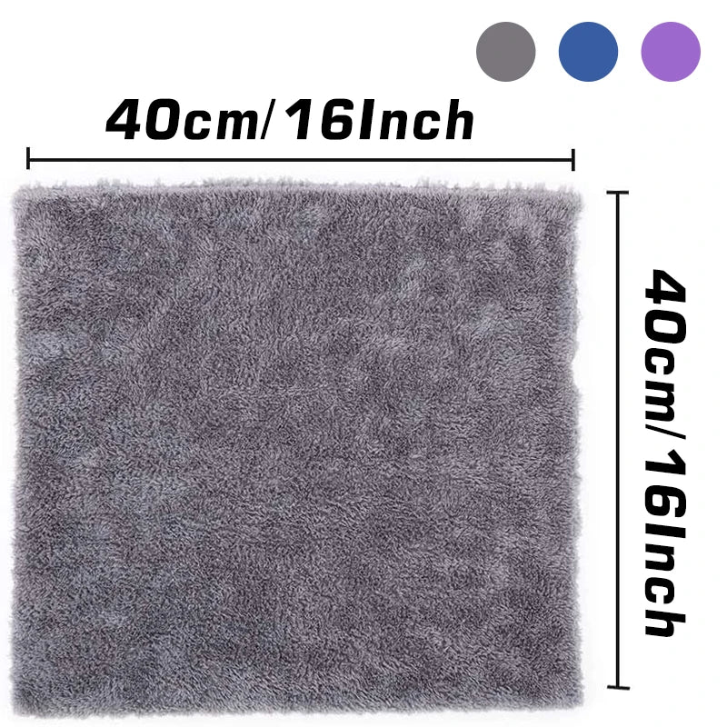 350GSM Microfiber Car Wash Towel - Soft Edgeless Cleaning, Drying & Polishing Cloth, 40x40cm