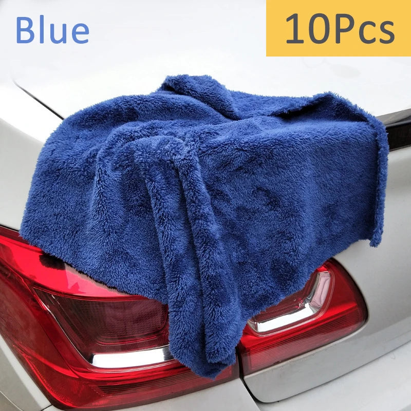 350GSM Microfiber Car Wash Towel - Soft Edgeless Cleaning, Drying & Polishing Cloth, 40x40cm
