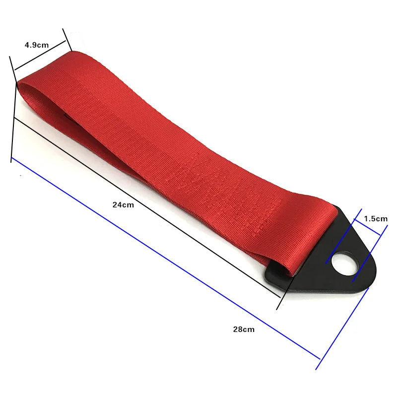 JDM Racing Nylon Tow Strap – Front & Rear Bumper Towing Rope