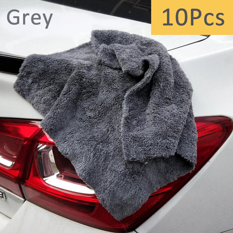 350GSM Microfiber Car Wash Towel - Soft Edgeless Cleaning, Drying & Polishing Cloth, 40x40cm