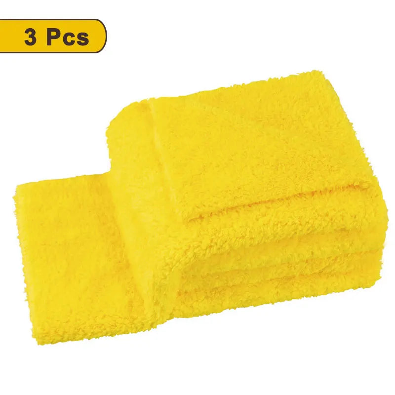 500GSM Microfiber Car Wash Towels - Soft Edgeless Cloths for Drying, Polishing & Detailing, 40x40cm