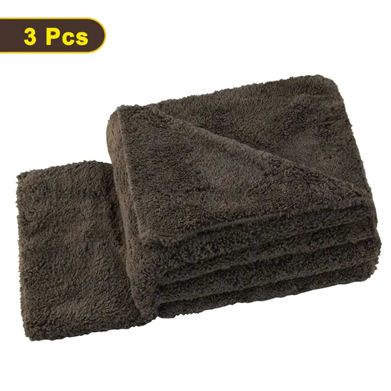 500GSM Microfiber Car Wash Towels - Soft Edgeless Cloths for Drying, Polishing & Detailing, 40x40cm