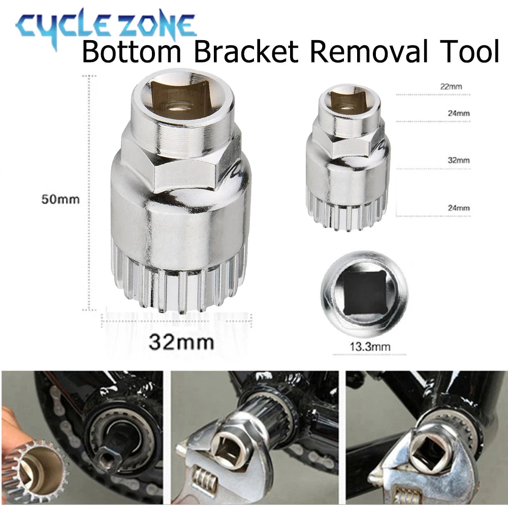Bicycle Repair Tool Kit - Flywheel Remover, Chain Breaker, Crank Puller & Spoke Wrench for MTB & Road Bike Maintenance