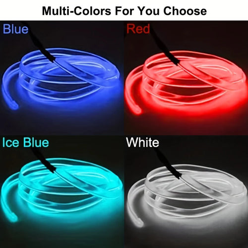 5m Neon EL Wire Car Interior Ambient Lighting Strip – Flexible USB LED Light Kit