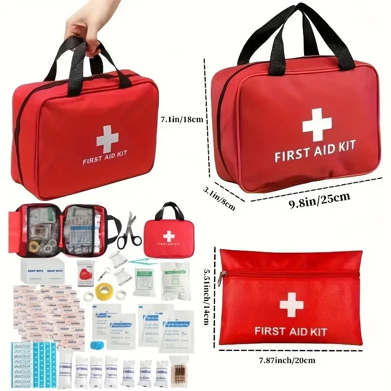 Car Portable First Aid Kit - Emergency Health & Safety Bag