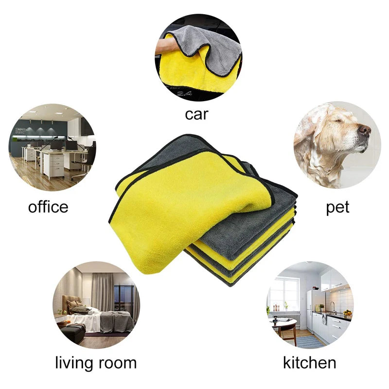 Car Wash Microfiber Towel - Cleaning & Drying Cloth, 30x30cm