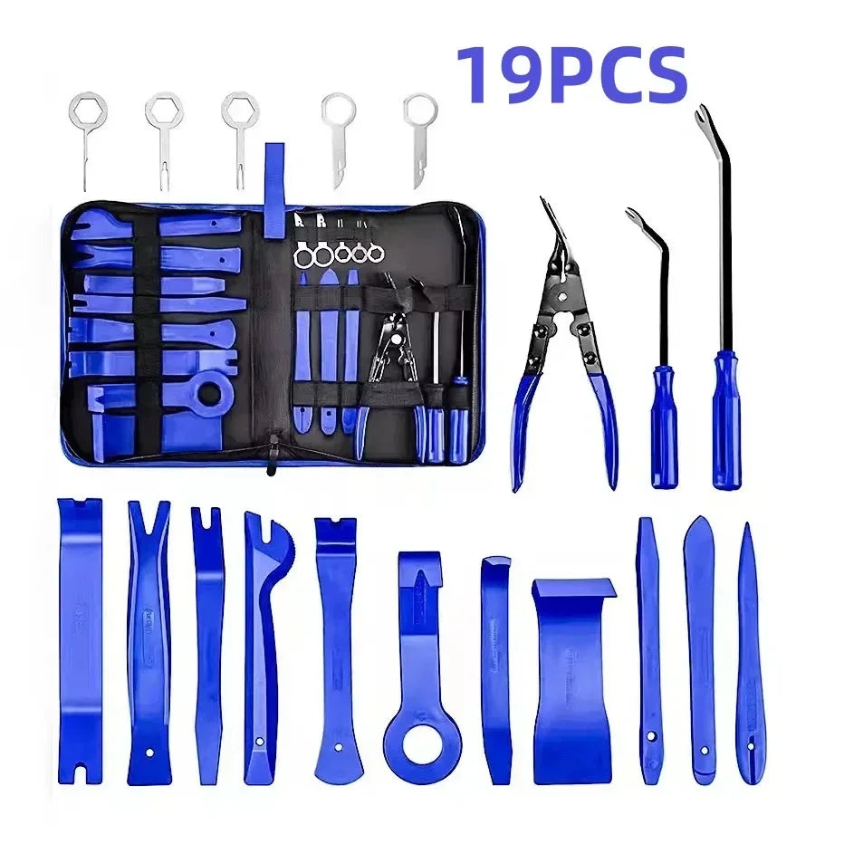 Car Trim Clip & Fastener Assortment Kit - 410pcs Retainer Set with Panel Removal Pry Tools