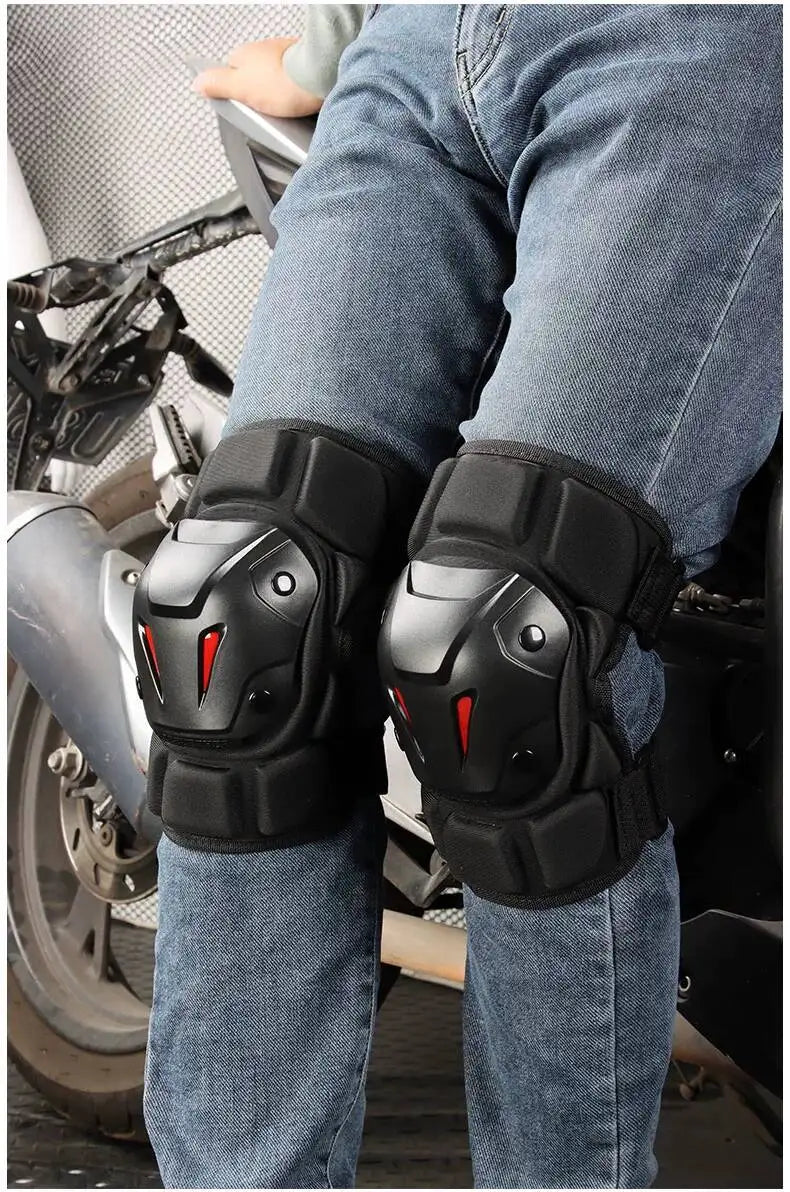 Motorcycle Knee & Elbow Guards - Windproof All-Season Gear