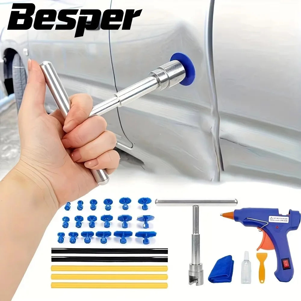 Paintless Dent Repair Kit - Auto Body Sheet Metal Dent Puller Hand Tool Set
