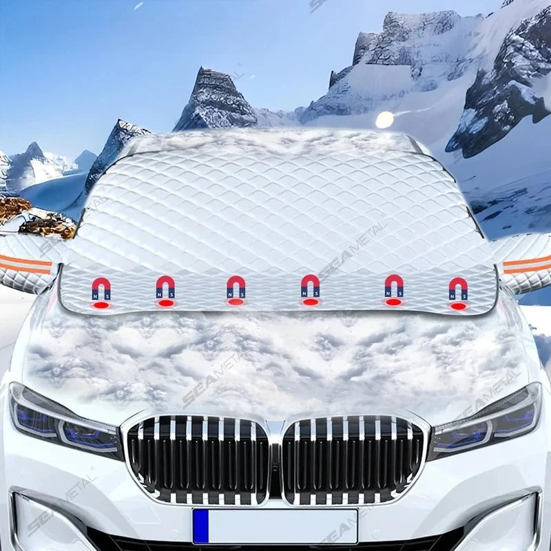 Magnetic Windshield Snow Cover | Waterproof Frost & Ice Shield