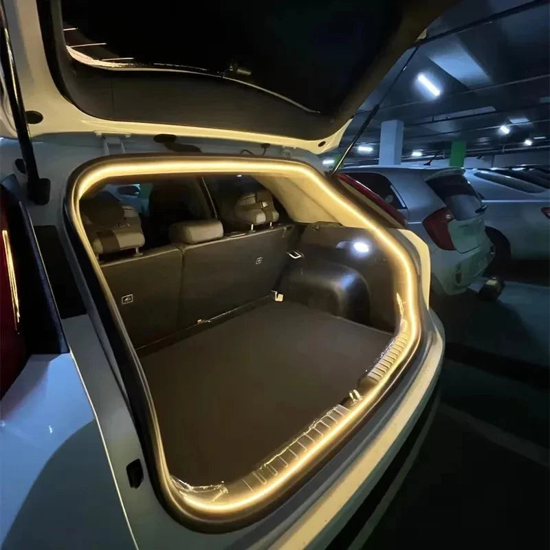 Car Trunk LED Ambient Light Strip – Wireless Automatic Motion-Sensing Tailgate Lighting