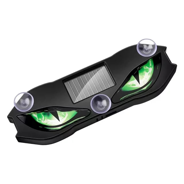 KEVANLY Solar Powered Car Demon Eye Warning Light – Flashing Anti-Collision Safety Light