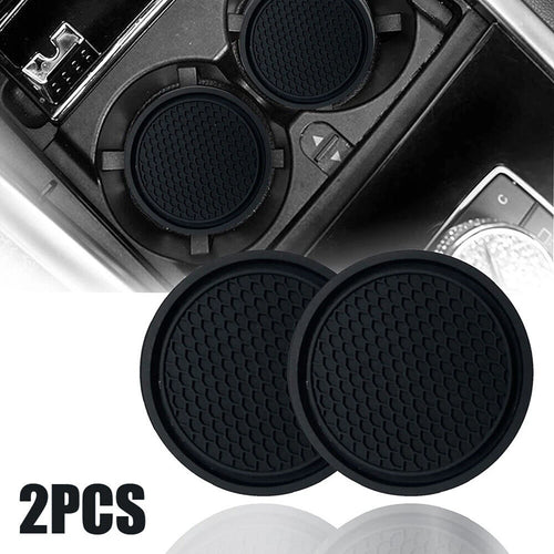 2Pcs Car Cup Holder Coasters – Anti-Slip Insert Pads
