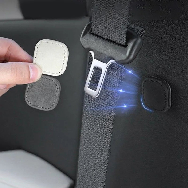 2Pcs Magnetic Car Seat Belt Clip Holder – PU Leather Seatbelt Stopper