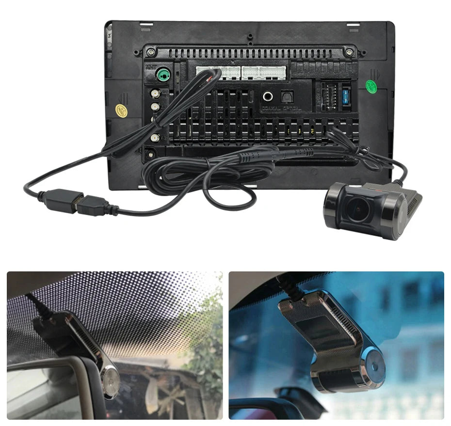 ADAS USB Dash Cam - Front & Rear Dual Camera Car DVR with Night Vision for Android Navigation
