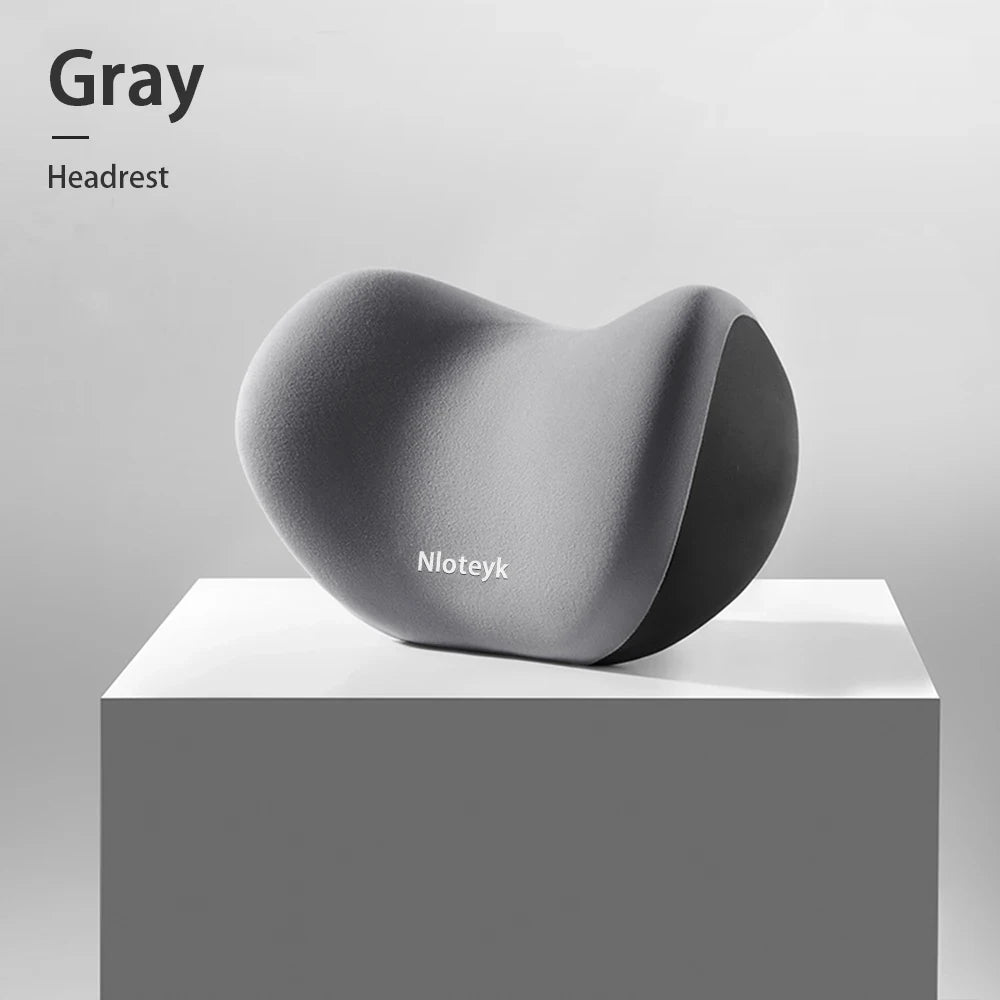 Memory Foam Car Neck Pillow – Breathable Headrest Cushion for Lumbar & Neck Support