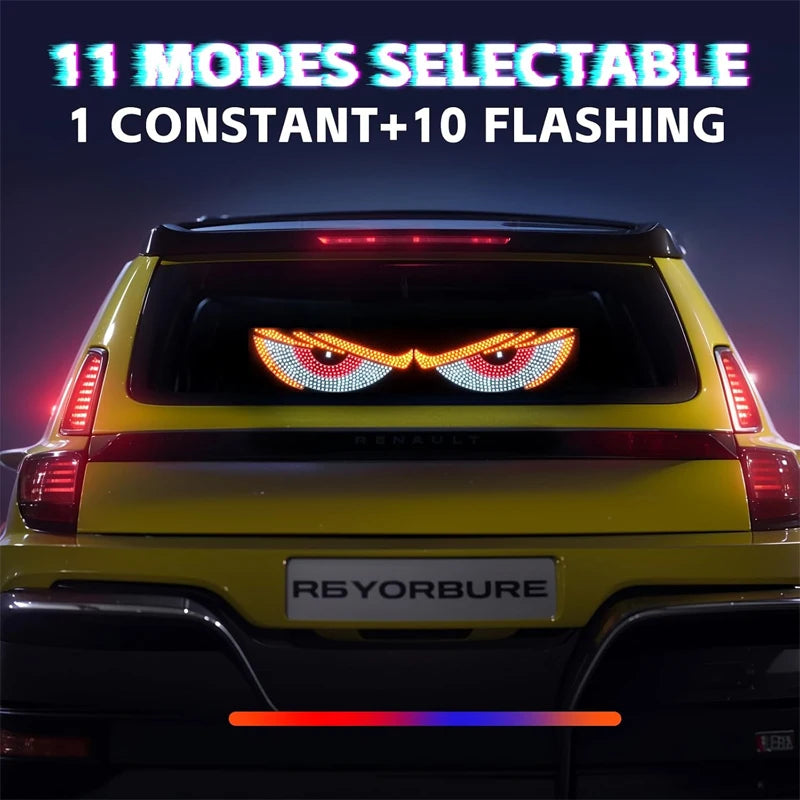 Dynamic LED Devil Eyes Car Windshield Light – USB Powered