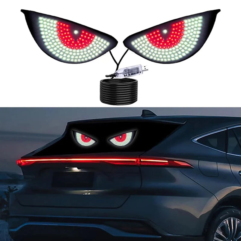 Dynamic LED Devil Eyes Car Windshield Light – USB Powered