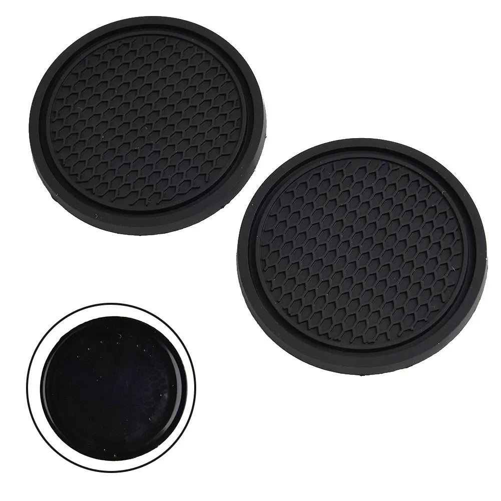 2Pcs Car Cup Holder Coasters – Anti-Slip Insert Pads