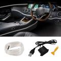 5m Neon EL Wire Car Interior Ambient Lighting Strip – Flexible USB LED Light Kit