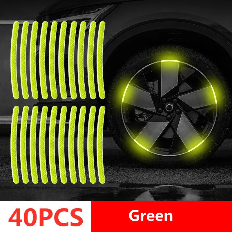Car Wheel Hub Reflective Strip – Rim Safety Warning Sticker