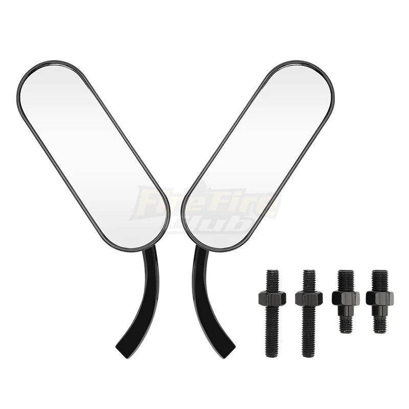 Motorcycle Side Mirrors - Universal Mirror Set for Harley Touring, Dyna, Softail & Sportster