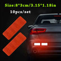 Car Bumper Reflective Safety Strip Stickers - Warning Tape (10pc)