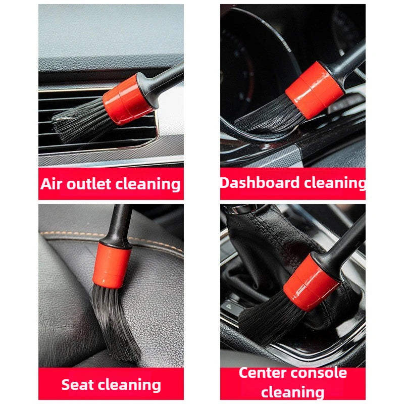 Car Cleaning Brush Kit - Interior Detailing & Wheel Rim Brush Set