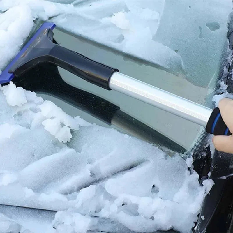 Extendable Aluminum Ice Scraper & Snow Brush for Car Windshields