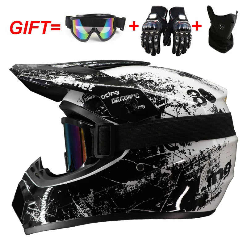 Youth Motorcycle Helmet - Off-Road Dirt Bike ATV DOT Certified