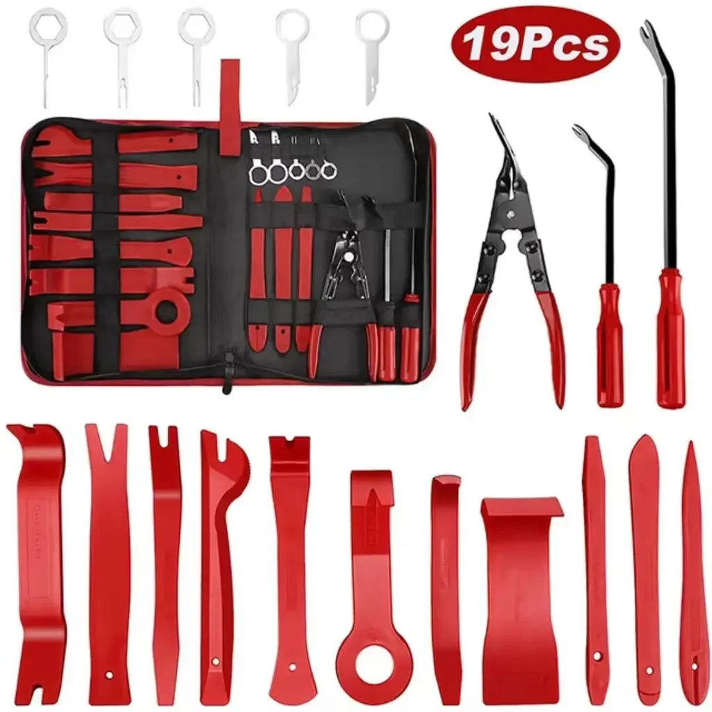 Car Trim Clip & Fastener Assortment Kit - 410pcs Retainer Set with Panel Removal Pry Tools