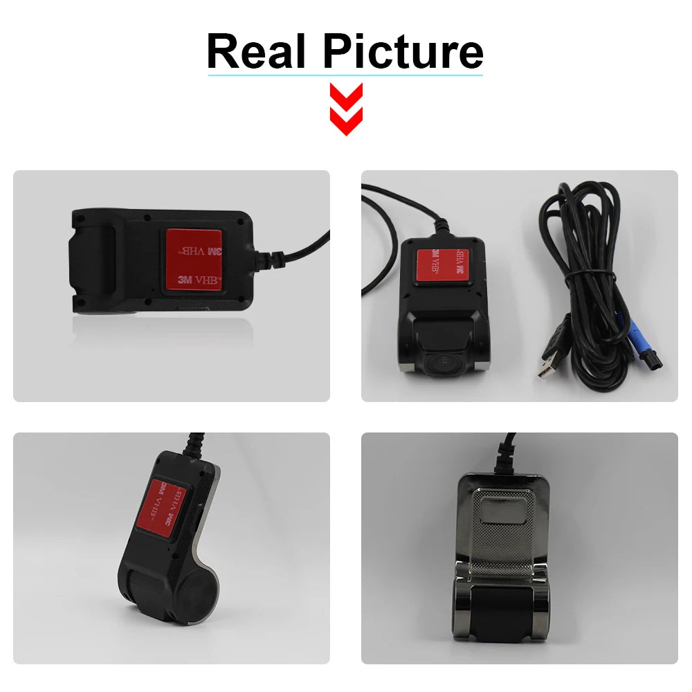 ADAS USB Dash Cam - Front & Rear Dual Camera Car DVR with Night Vision for Android Navigation