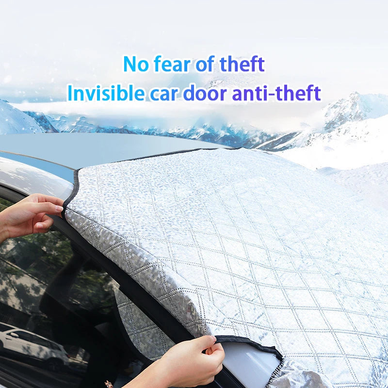 Magnetic Windshield Snow Cover | Waterproof Frost & Ice Shield