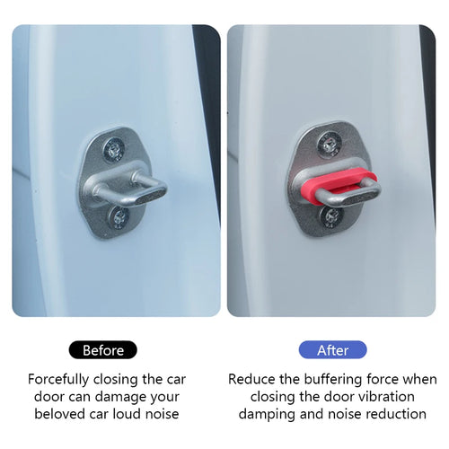 4Pcs Car Door Shock Absorber Buffer – Soundproof Anti-Vibration Pad