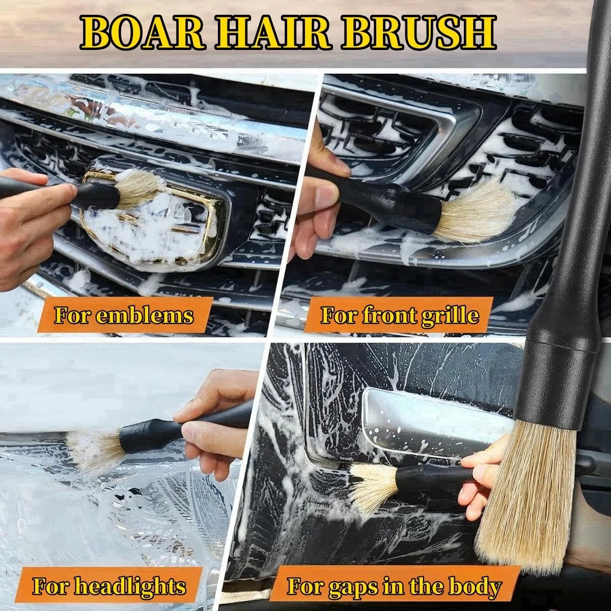 Car Cleaning Brush Set - Interior Detailing & Dust Brushes