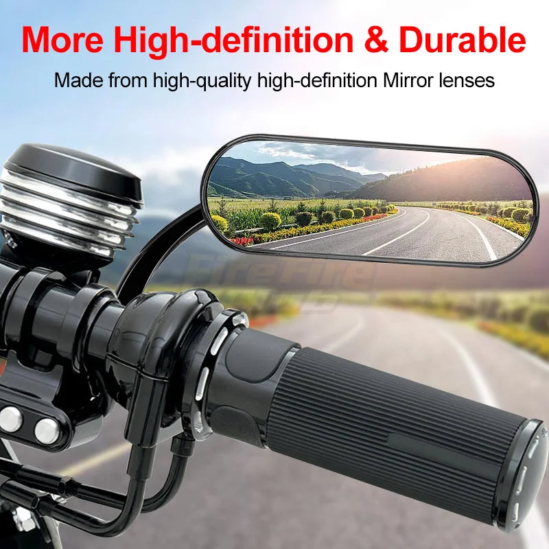 Motorcycle Side Mirrors - Universal Mirror Set for Harley Touring, Dyna, Softail & Sportster
