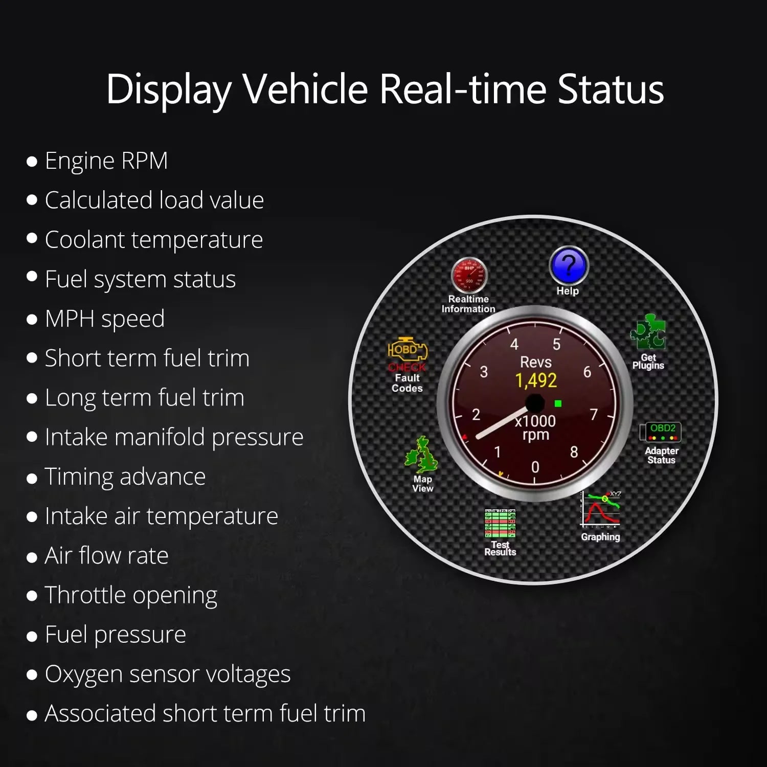 Wireless Bluetooth OBD2 Scanner ELM327 V1.5 – Car Engine Diagnostic Tool for iOS & Android