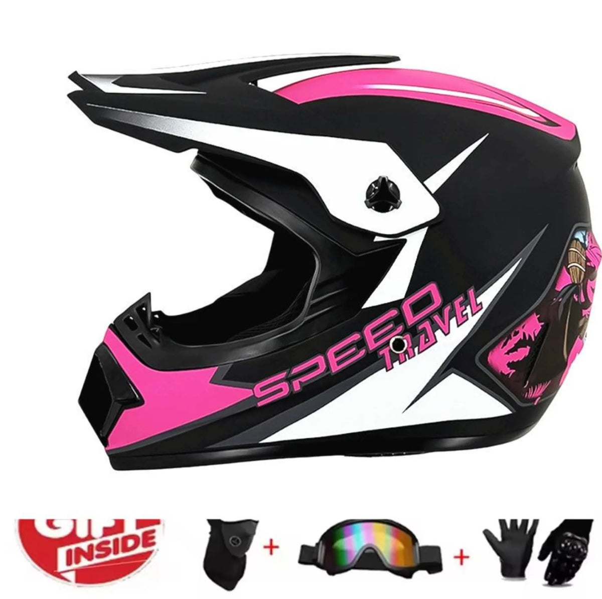 Youth Motorcycle Helmet - Off-Road Dirt Bike ATV DOT Certified