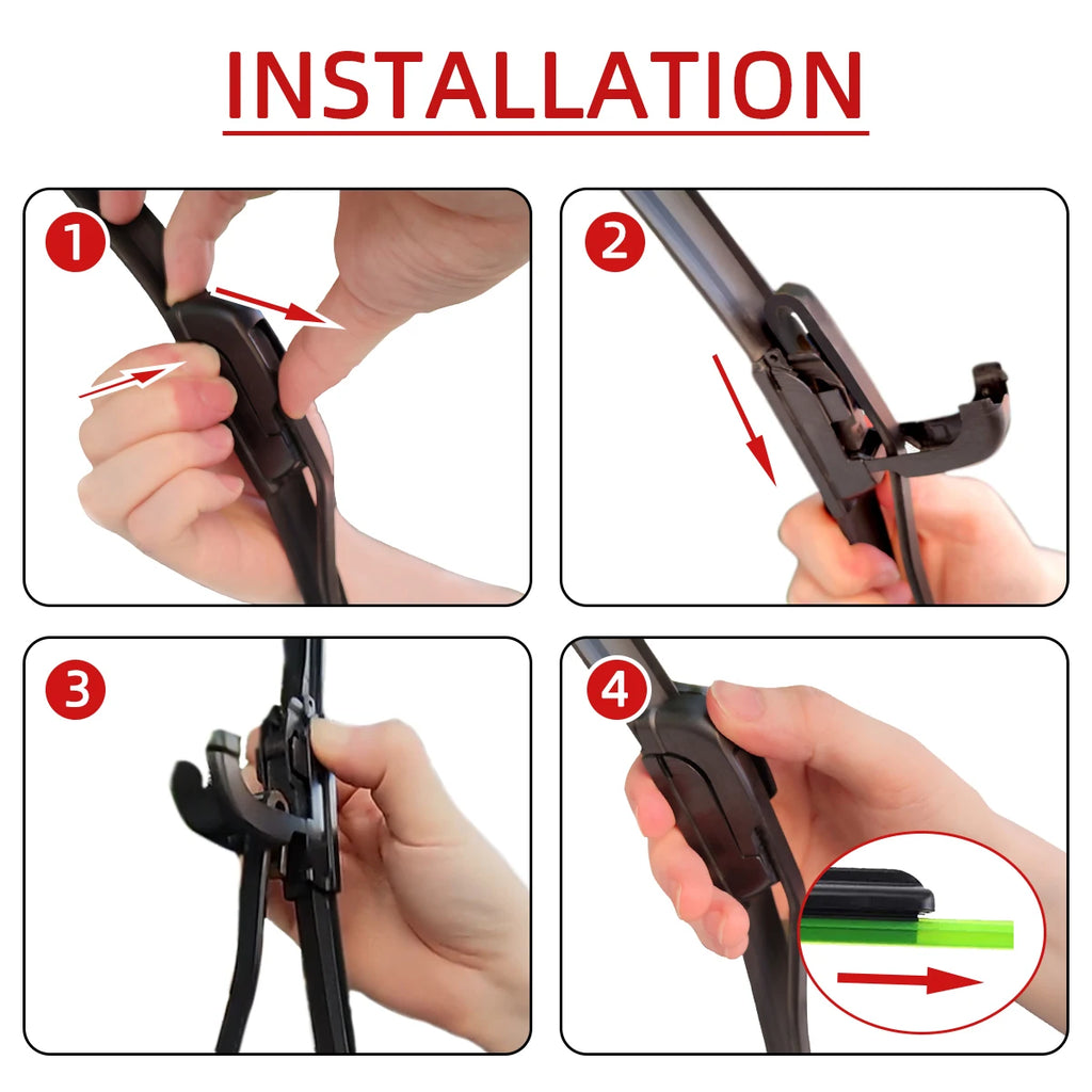 Universal Car Windshield Wiper Blade – Frameless Soft Rubber
