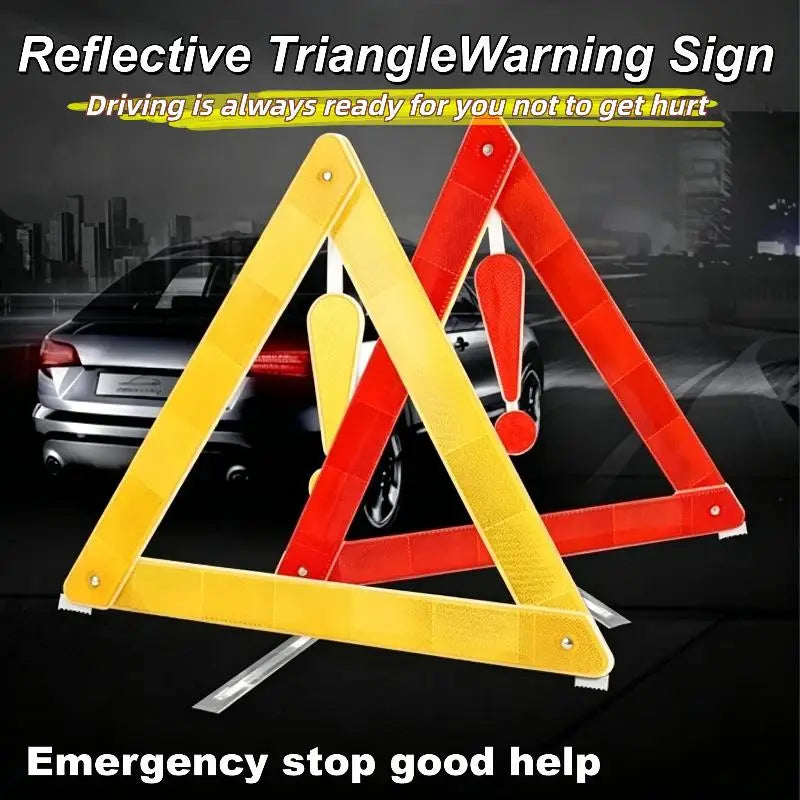 Warning Triangle Kit - Foldable Roadside Emergency Set