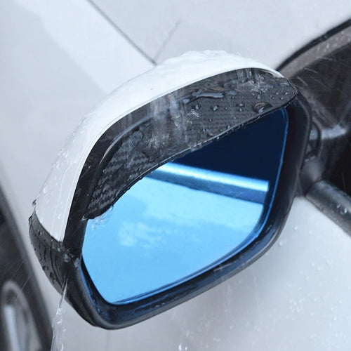 2Pcs Carbon Fiber Car Mirror Rain Eyebrow – Rearview Mirror Rain Shield