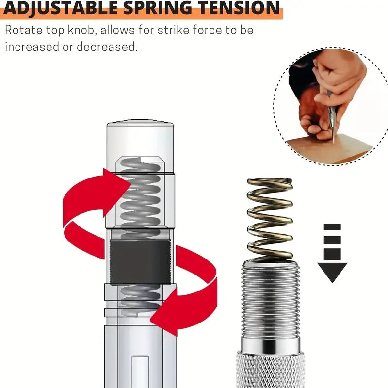 Automatic Center Punch – Spring-Loaded Hole Marker for Wood & Metal