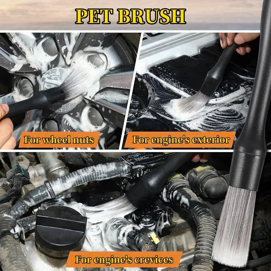 Car Cleaning Brush Set - Interior Detailing & Dust Brushes