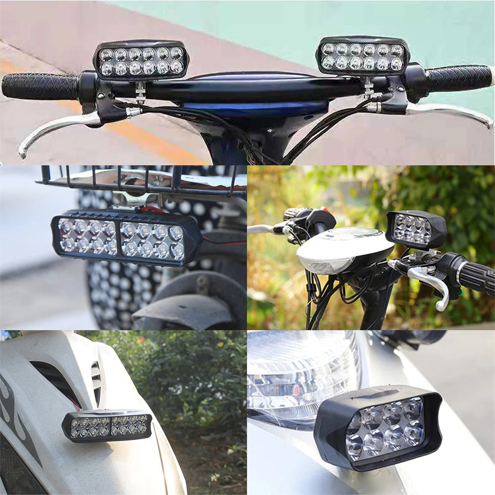 Motorcycle LED Headlight - Waterproof Auxiliary Driving Spotlight