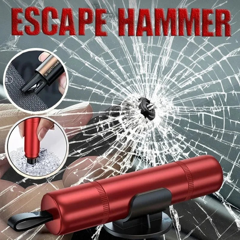 2-in-1 Car Emergency Escape Tool – Window Breaker & Seat Belt Cutter