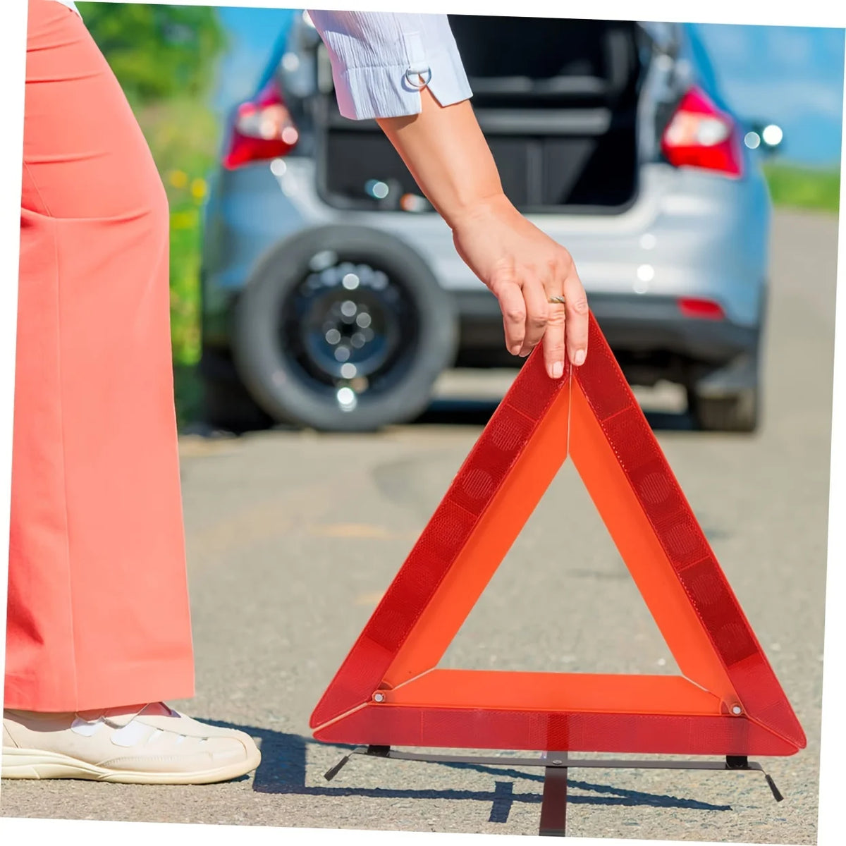 Safety Warning Triangle Car Emergency Kit - Reflective Roadside Sign